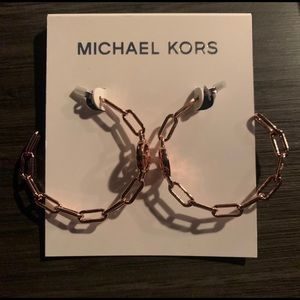 Michael Kors rose gold hoop earrings